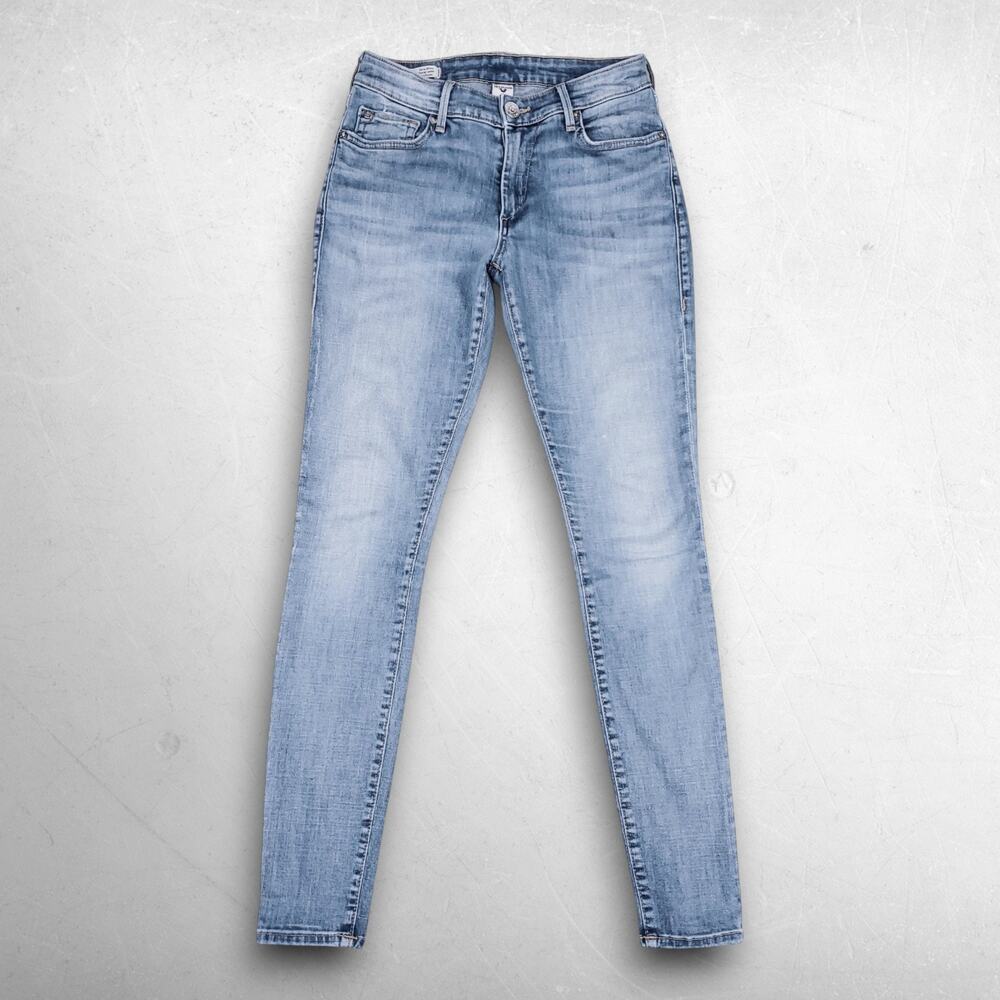 True Religion Jennie Curvy Skinny Jeans Womens 27 Blue Light Wash Boho City
